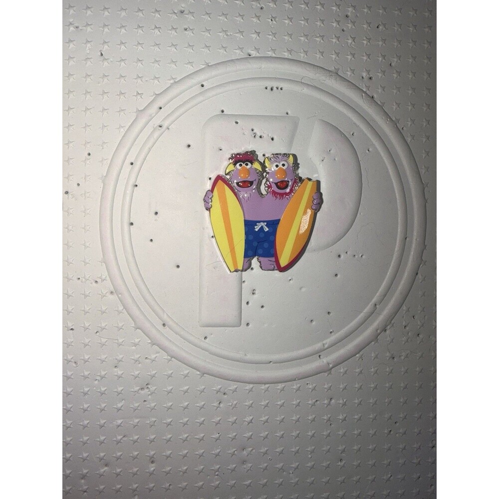 New! Sesame Place Horn & Hardart "2 Headed Monster" Surf Pin
